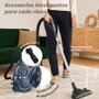 Grunkel NOVAVAC - Aspiradora Trineo Sin Bolsa, Tecnología Ciclónica, 700W, 19 KPa, Control en Mango, Filtro HEPA Lavable, Vaciado 1 Toque, Incluye Tubo Telescópico
